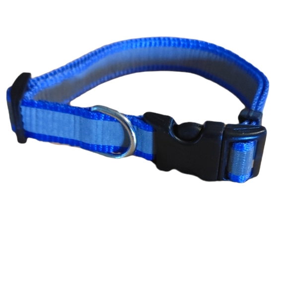 Blue and Grey Small Dog Collar
